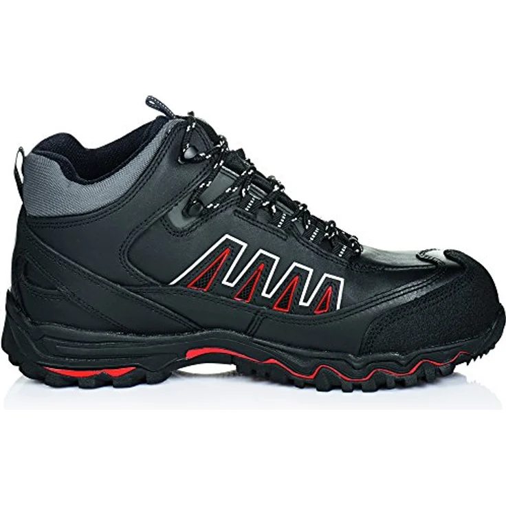 BIG Arbeitsschutz RUNNEX® S3-Sicherheitsschnürstiefel LightStar, Alu-Protection, SRC, schwarz/rot, hydrophobiertes Glattleder – Bild 3
