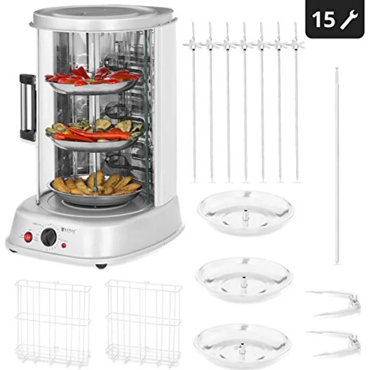 Royal VKB Catering Verticale Grill RCGV-1800, 4-in-1 Elektrogrill mit 1.800 W und 31 L Kapazität – Bild 7
