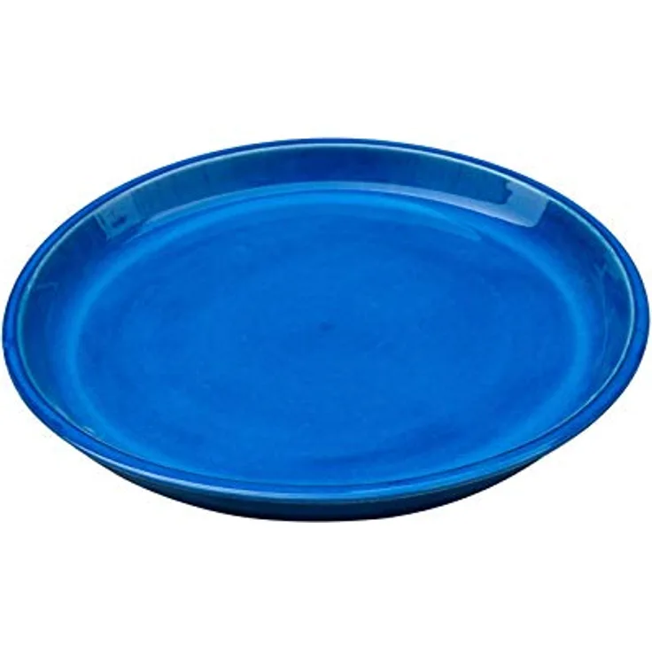 Teramico Pflanzteller 40cm Royal Blau - Handgefertigt, frostfest, perfekte Drainage