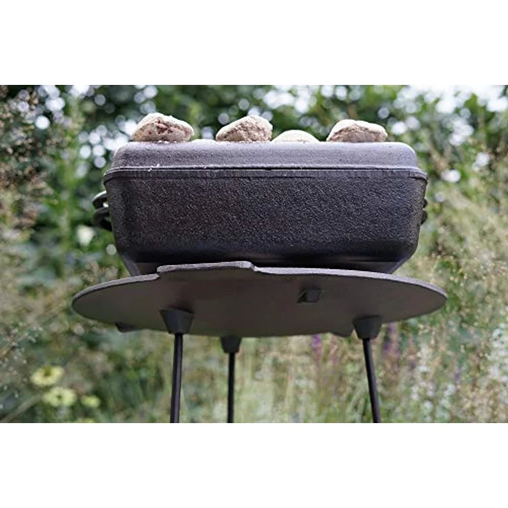 BBQ-Toro Gusseisen Grillpfanne (Ø 60 cm) mit 3 Beinen | rund | Dutch Oven Ständer | Dreibein Grillplatte - Preisvergleich – Bild 2
