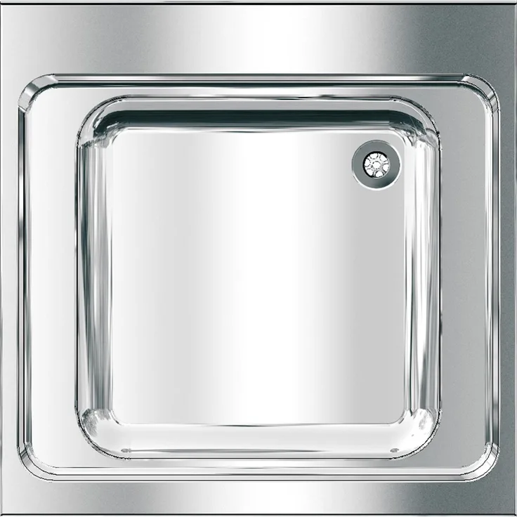 KWC AR Gewerbespüle MAXIMA, Edelstahl, seidenmatt, 700x432x700 mm, fugenloses Becken, umlaufender Schwallrand, Wandmontage oder Auflagespüle