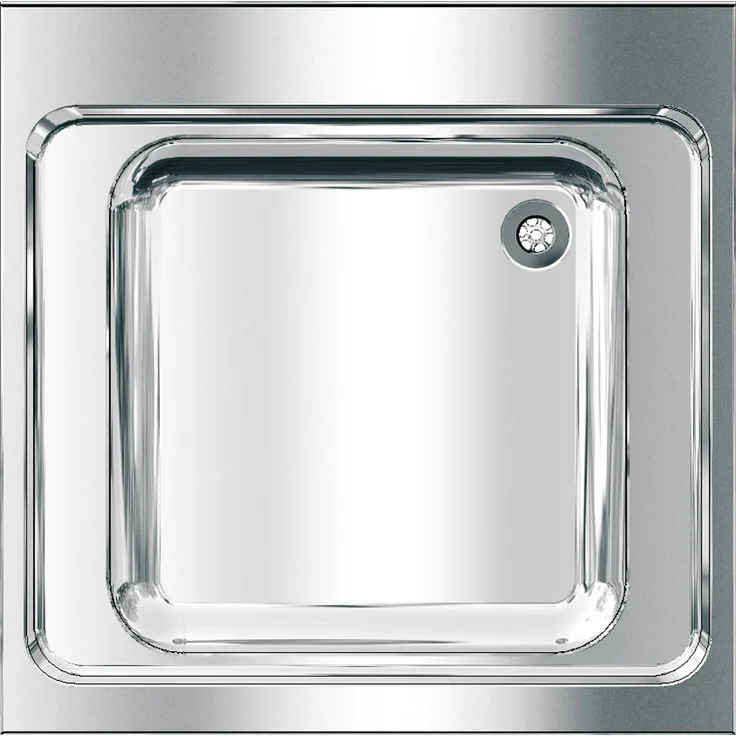 KWC AR Gewerbespüle MAXIMA, Edelstahl, seidenmatt, 700x432x700 mm, fugenloses Becken, umlaufender Schwallrand, Wandmontage oder Auflagespüle