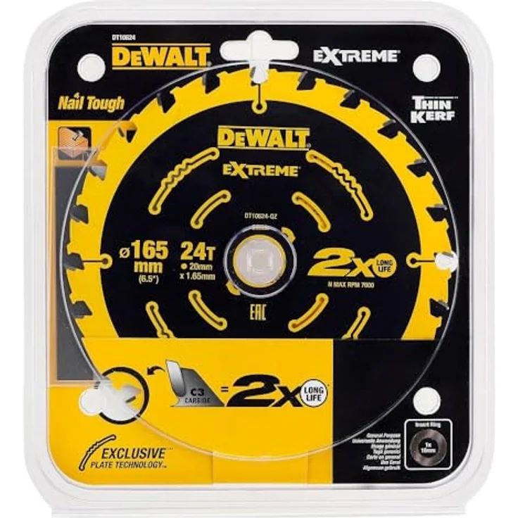 DeWalt DT10624-QZ Kreissaegeblatt Akku 165-20mm 24WZ, multi, 165 x 20 x 24T – Bild 6