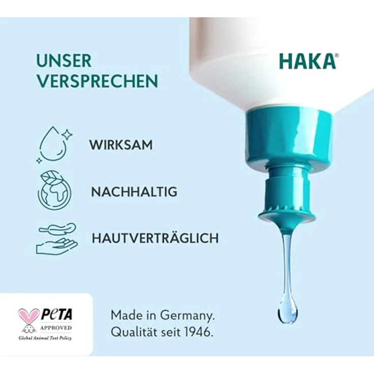 HAKA Kraftreiniger Spray 500ml, Badreiniger mit natürlicher Milchsäure, biologisch abbaubar und materialschonend – Bild 8
