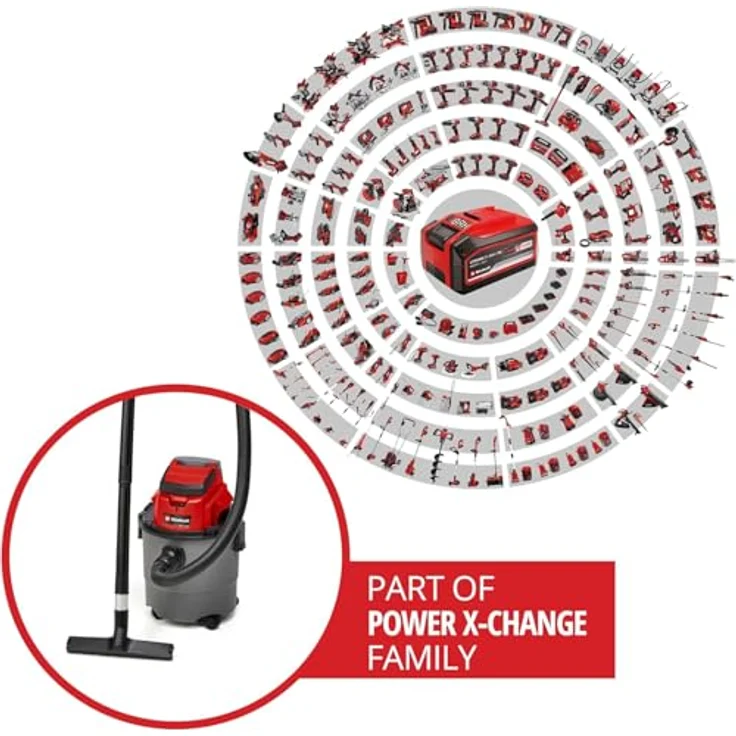 Einhell Akku-Nass-Trockensauger TC-VC 18-15 Power X-Change PXC ohne Akku ohne Ladegerät Beutel 15 Liter – Bild 3