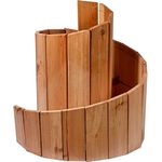 dobar® Green Label Kräuterspirale Massivholz | Kräuterschnecke Vormontiert | Unbehandeltes Holz | Kräutertreppe Kiefernholz Garten | Kräuterturm Bausatz | 250 x 68 cm | Natur