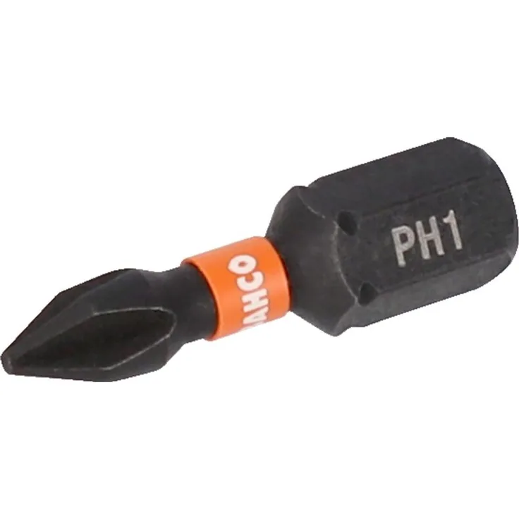 Bahco 1/4 Torsion Bits für Phillips Schrauben PH2, 25 mm, 10 Stück pro Blisterpackung, hochleistungslegierter Stahl