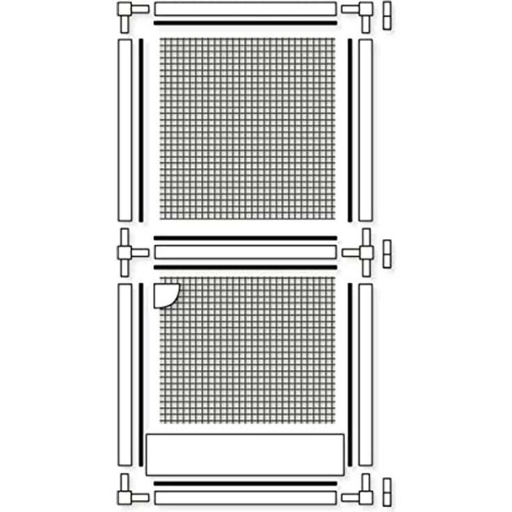 Schellenberg 70093 Fliegengitter Balkontür, Insektenschutz Tür Premium, Aluminium Rahmen, Fiberglas-Gewebe, 100 x 215 cm, weiß – Bild 3