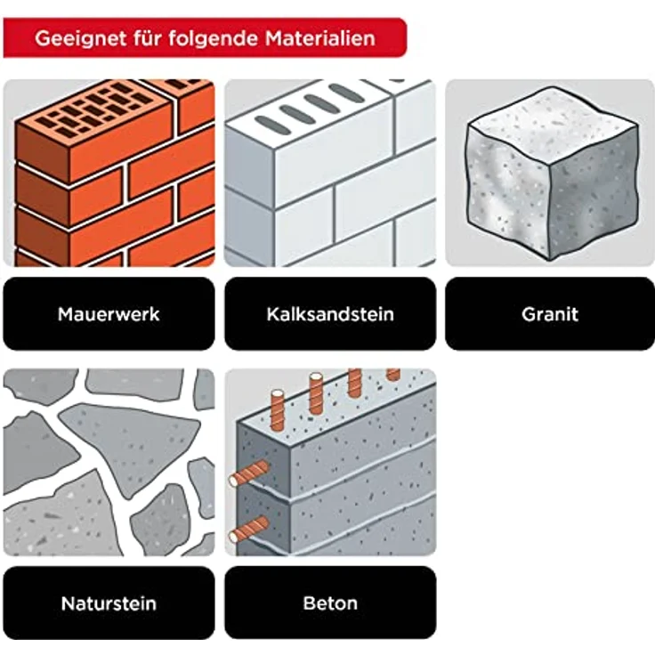 kwb Rocker Beton und Steinbohrer Ø 10,0 mm 045100 (hartmetallbestückt, nach ISO 5468, lange Ausführung) – Bild 7