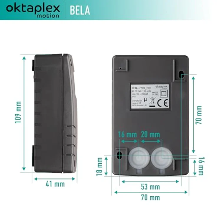 Oktaplex motion Dämmerungsschalter Aussen Bela mit Ausschalttimer IP65 230V anthrazit einstellbarer Dämmerungssensor – Bild 4