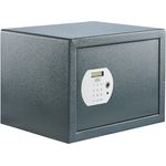 BURG-WÄCHTER Möbeltresor mit elektronischem Zahlenschloss und Fingerabdruck, Inkl. Fachboden, Zur Wand- und Bodenbefestigung, 40,3 l, 19,2 kg, Pure-Safe PS 130 E FP, anthrazit