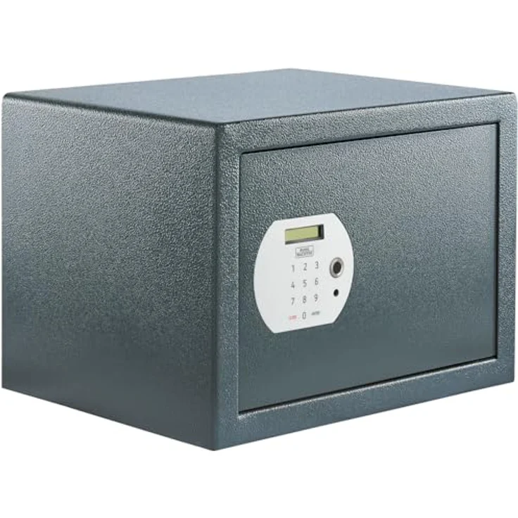 BURG-WÄCHTER Möbeltresor mit elektronischem Zahlenschloss und Fingerabdruck, Inkl. Fachboden, Zur Wand- und Bodenbefestigung, 40,3 l, 19,2 kg, Pure-Safe PS 130 E FP, anthrazit – Bild 1
