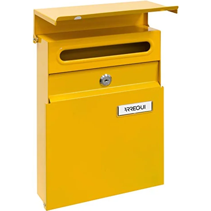 Arregui Line E6808 Individueller Briefkasten aus Stahl, Größe S (DIN A5), gelb – Bild 6