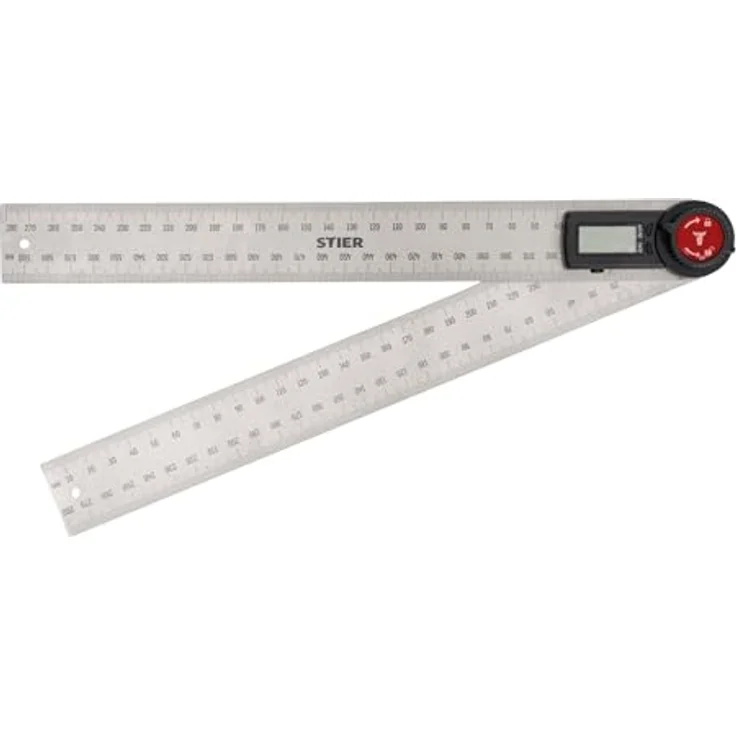 Stier Digitaler Winkelmesser SDW-300, LCD-Display ±0,3° aus rostfreiem Stahl, 300 mm – Bild 8