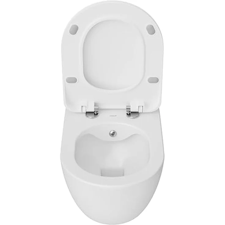 Creavit Tiefspül-WC FE322-00CB00E-0005, wandhängend, Abgang waagerecht, spülrandlos – Bild 3