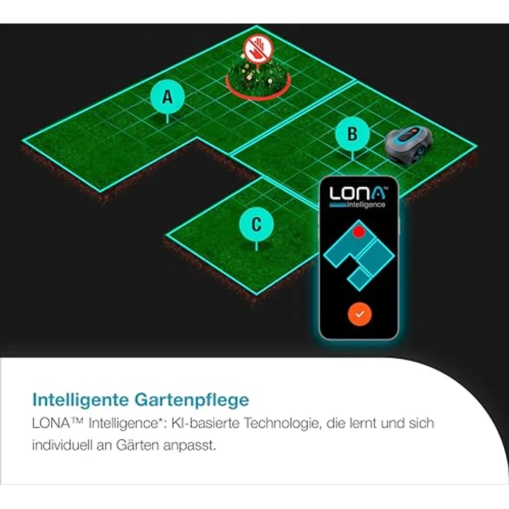 Gardena Mähroboter smart SILENO max 1.500 m², KI-gestützte Technologie, präzises Mähen entlang fester Kanten – Bild 6