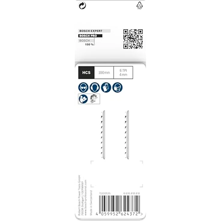 Bosch 2x PRO Wood precise T144DP Stichsägeblatt (für Weichholz, Länge 100 mm, Professional Zubehör Stichsäge) – Bild 3