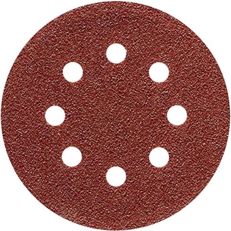 StickandShine 125 mm Exzenter Schleifscheiben P120, 50 Stück, 8 Loch, rot, Haft Klett Schleifpapier für Nass- und Trockenanwendung – Bild 3