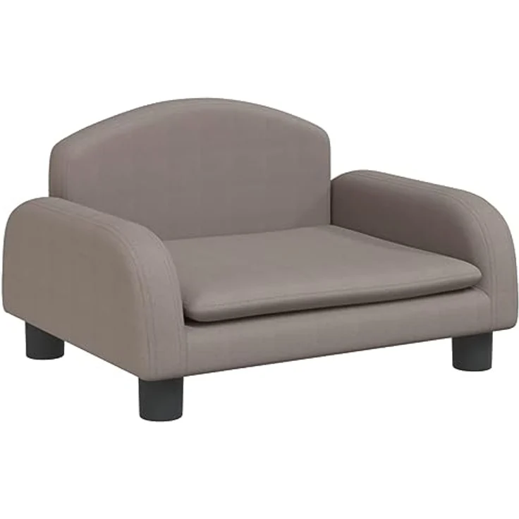 vidaXL Hundebett Taupe 50x40x30 cm Stoff - Gemütliches Sofa mit massivem Kiefernholzrahmen – Bild 1