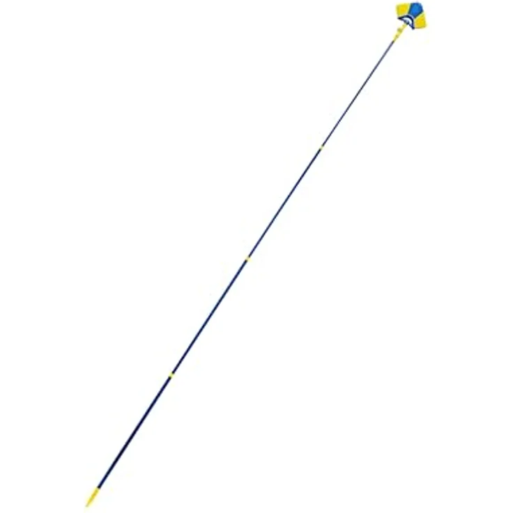 Neustanlo Teleskopstiel 4-tlg Eckbesen-Set 4,25 m, Fensterwischer mit Gummilippe & Adapter, vielseitige Anwendungen, blau – Bild 5