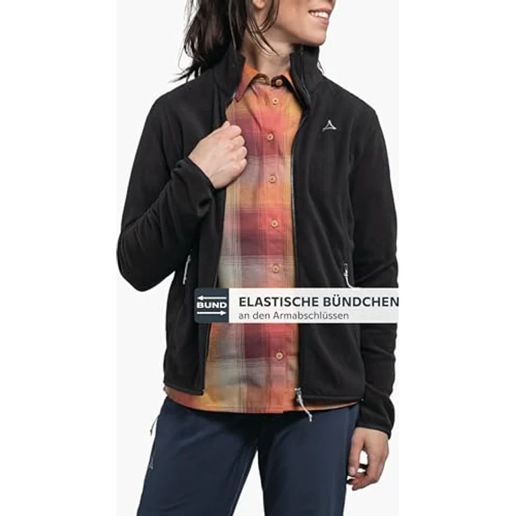 Schöffel Fleecejacke, für die Freizeit, Damen, wärmend, Reißverschlusstaschen, schwarz – Bild 5