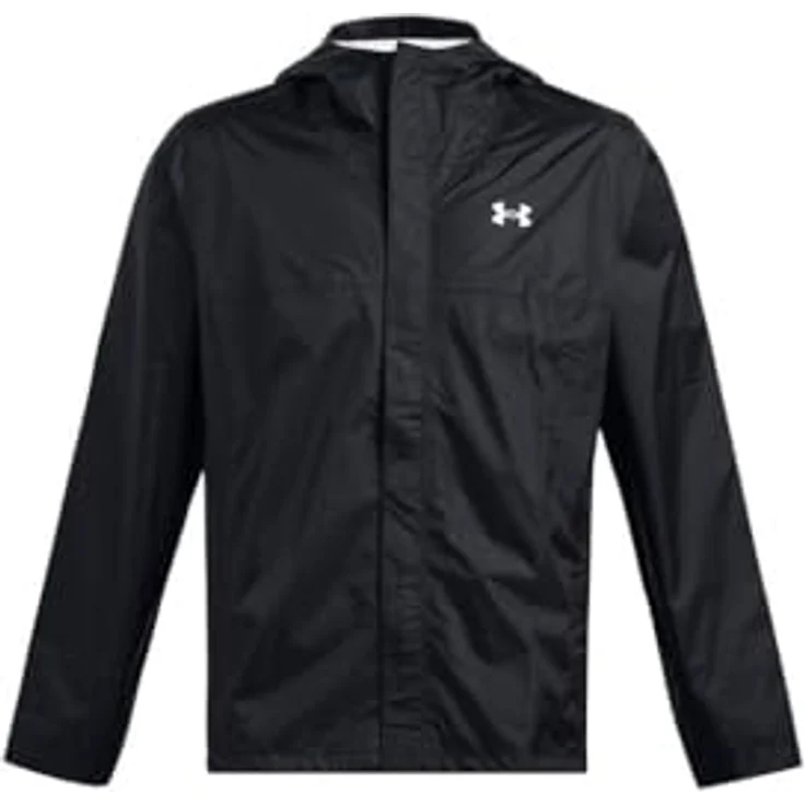 Under Armour Cloudstrike 2.0, Herren Jacke, leichte und atmungsaktive Sportjacke mit verstellbarer Kapuze, Schwarz/Weiß, Größe M – Bild 3