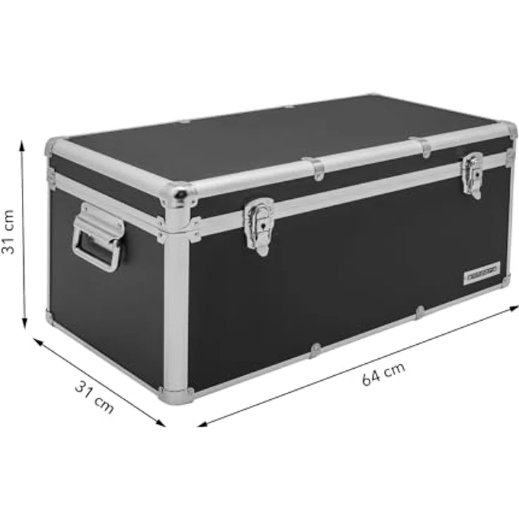 anndora Aufbewahrungskiste 64 x 31 x 31 cm Schwarz 54 Liter Werkzeugkoffer – Bild 2