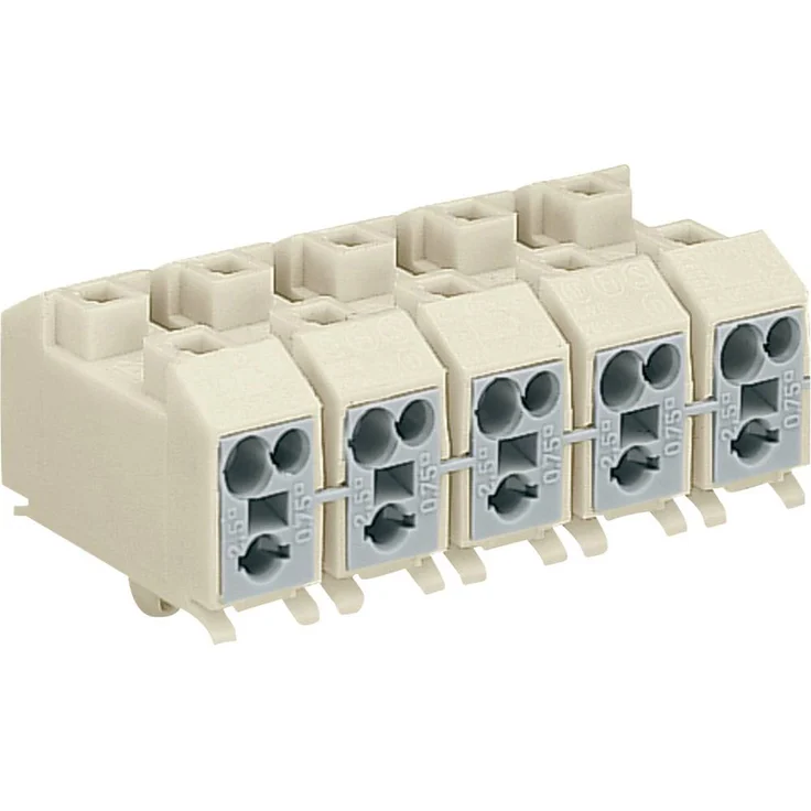 WAGO 272-685 Netzanschlussklemme flexibel, ohne Drücker, weiß, 250 Stück