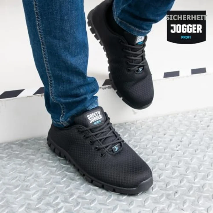 Safety Jogger Kassie O1, Berufsschuh mit atmungsaktivem Obermaterial und rutschfester Laufsohle, schwarz, Größe 39 – Bild 2
