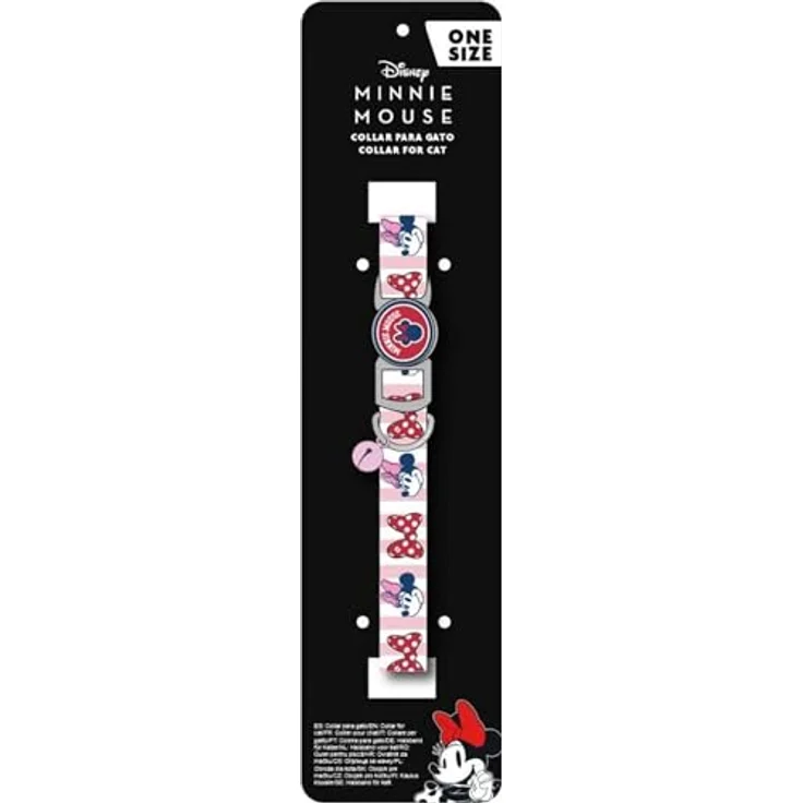 Cerda Katzen-Halsband Disney Minnie Mouse, verstellbar, robust und bequem aus 100 % Polyester – Bild 2