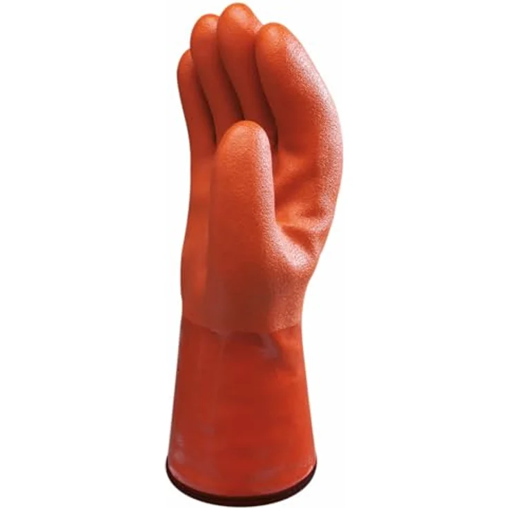 SHOWA 460, Arbeitshandschuhe mit PVC-Beschichtung, chemikalienbeständig bis -20 °C, orange, Größe 8/M – Bild 2