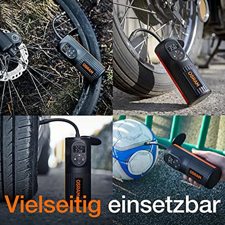 Osram Auto OTIR2000 Kompressor 8.3 bar Aufbewahrungs-Box--Tasche, Digitales Display, mit Arbeitslampe – Bild 4