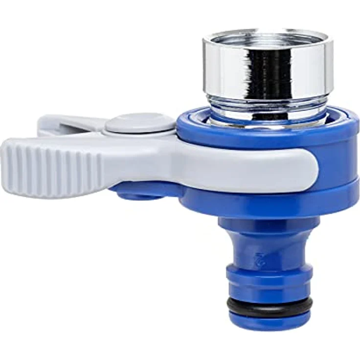 TATAY Hahnverbinder für Indoor-wasserhähne Top Line, Außengewinde 24mm, Innengewinde 22mm, Universalstecker, Sonnenschutz, Einfache Installation, Blau. 0002301 – Bild 1