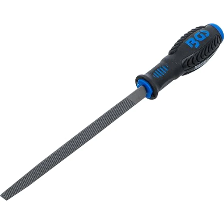 BGS TECHNIC Werkstattfeile dreikant Hieb 1, 150 mm, spitz zulaufend mit rutschsicherem 2-Komponenten-Griff – Bild 2