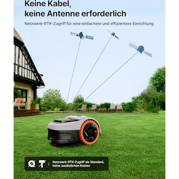 NAVIMOW i208 AWD Mähroboter, Allradantrieb, ohne Begrenzungskabel, Garage S, für Steigungen bis 45%, Empf. 800 m², EFLS NRTK + Vision – Bild 5