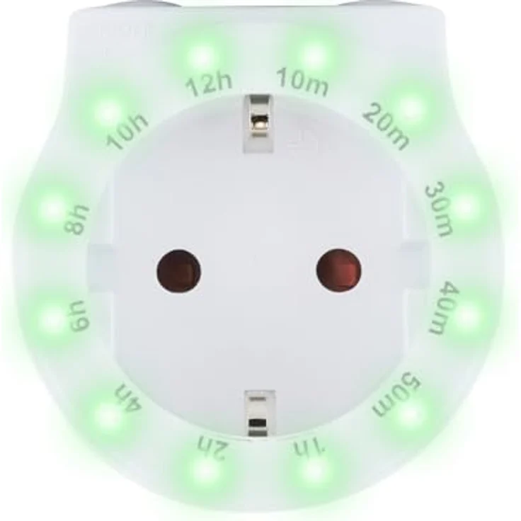 Schwaiger Zeitschaltuhr Zwischensteckdose mit Zeitschaltuhr, weiß, Countdown Timer, Steckdose mit 12 Zeiteinstellungen, analog – Bild 2