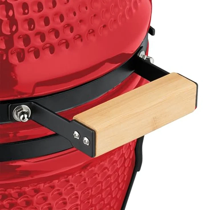 Relaxdays Kamado-Grill, Keramikgrill mit 26 cm Grillfläche, präzise Temperaturregelung und integriertem Thermometer – Bild 8