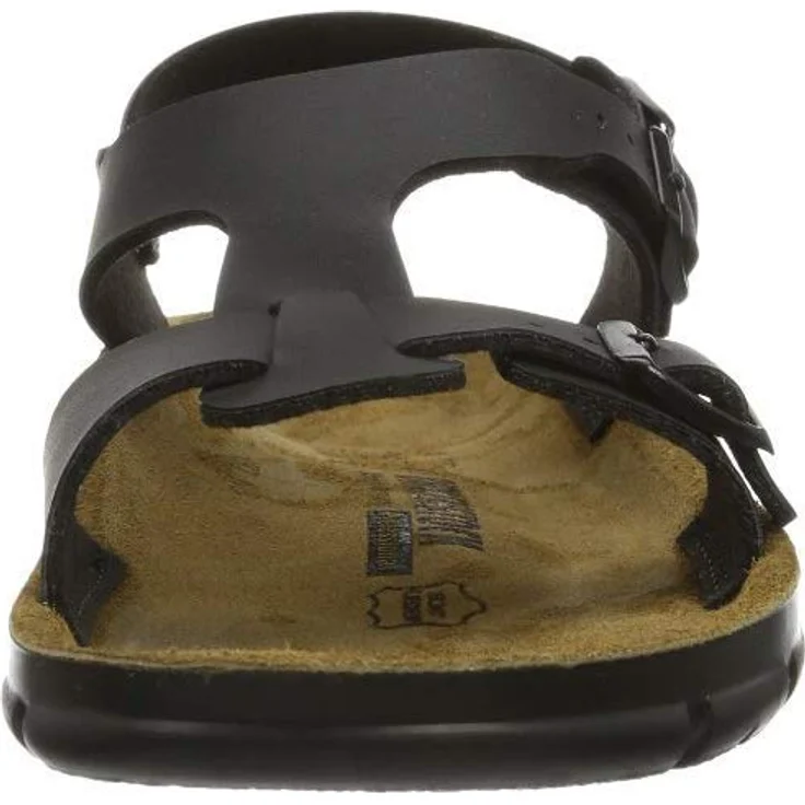 BIRKENSTOCK Classic Saragossa Birko-Flor, Damen Knöchelriemchen Sandalen mit Keilabsatz, Schwarz (Schwarz), 42 EU – Bild 2
