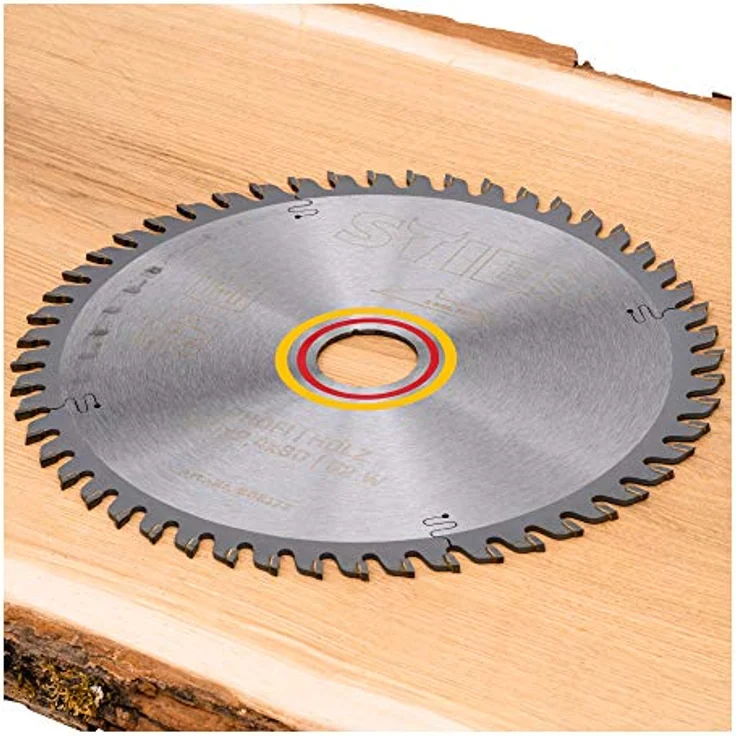 STIER Profi Kreissägeblatt, für Handkreissägen, Holz, 210x2,4x30, 52 Wechselzähne, gehärtet, 5° Spanwinkel – Bild 2