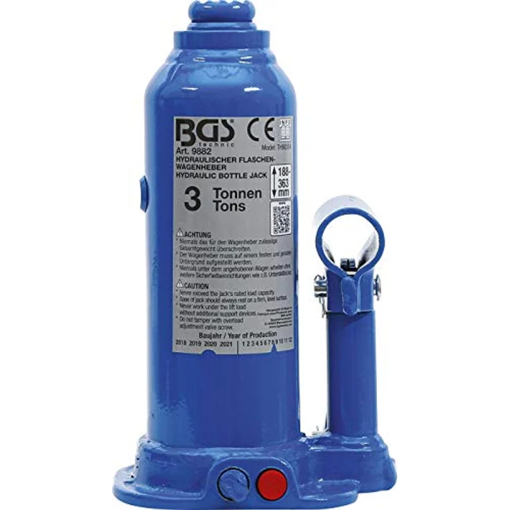 BGS 9882 Hydraulischer Flaschen-Wagenheber 3 t Stempelwagenheber - Kompakt-Wagenheber – Bild 3