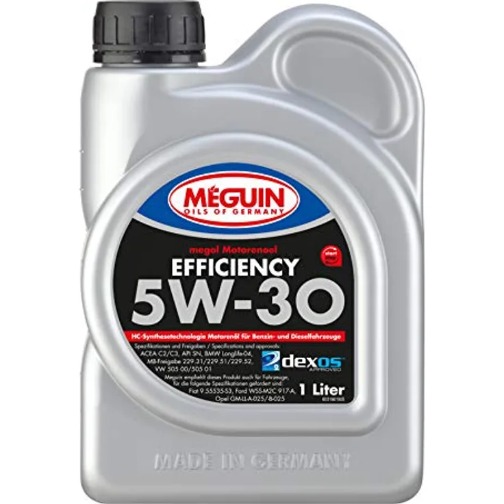 Meguin Megol Efficiency SAE 5W-30 | 1 L | Synthesetechnologie Motoröl | Art.-Nr.: 3196