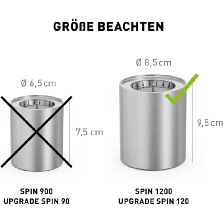 höfats - Bio-Burner Spin 1200 inklusive Eco-Ring - ersetzt Gelbrennstoffdose von Spin 120 - ermöglicht Gebrauch von höfats flüssig Bioethanol - längere Brenndauer und hellere Flamme – Bild 3