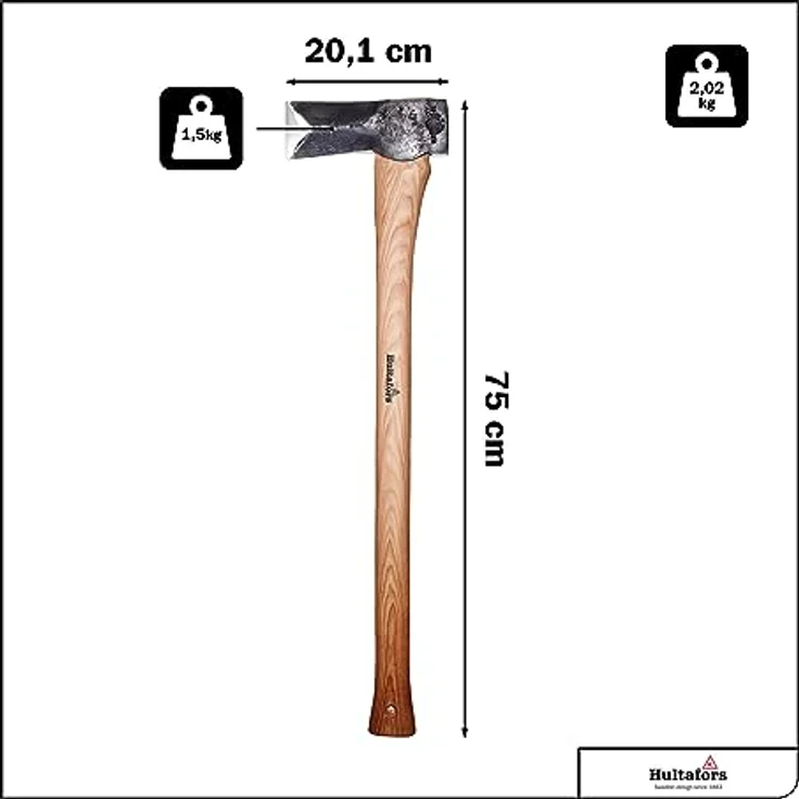 Hultafors Spaltaxt Holzaxt Holzbeil Hickory 750 mm/30" – Bild 4