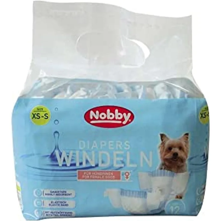 Nobby Windeln f. Hündinnen XS-S, 20-28 cm, 1 Packung (1 x 12 Stück)