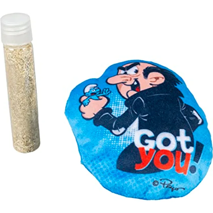 Smurfs duvoplus, Spielzeug Schlümpfe aus weichem Plüsch für Katzen, Gargamel, wiederaufladbar, mit Katzenminze, fördert die Katze zu bewegen, stimuliert den natürlichen Jagdinstinkt der Katze