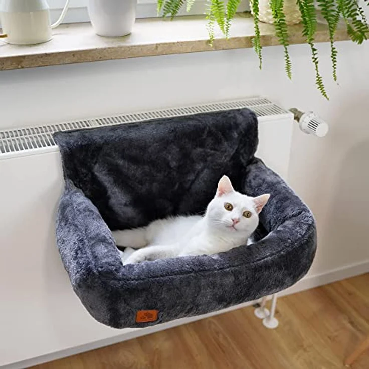 SCHLITZOHR | Premium Katzenbett | Lucky | kuschelige Heizungsliege für Katzen – Bild 2