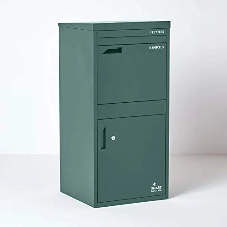 Smart Parcel Box XL grün 49x45x103 cm, Paketbriefkasten zur Wand- oder Bodenmontage, Paketbox für Zuhause & Unternehmen, Briefkasten für Pakete & Briefe, Entnahme hinten & vorne by Smart Parcel Box – Bild 2