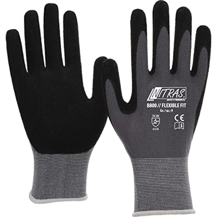 NITRAS 8800 Flexible Fit Allroundhandschuhe Gartenhandschuhe, hohe Abriebfestigkeit, sehr guter Grip - VPE 12 Paar, Größe:7 – Bild 2