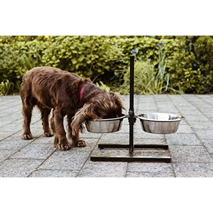 Nobby Napfständer verstellbar DINER BAR inkl. 2 Näpfen 2 x Ø 25,5 cm 2,75 ltr. - höhenverstellbar - Fassungsvermögen 2 x 2,80l - als Wasser- oder Fressnapf geeignet – Bild 2