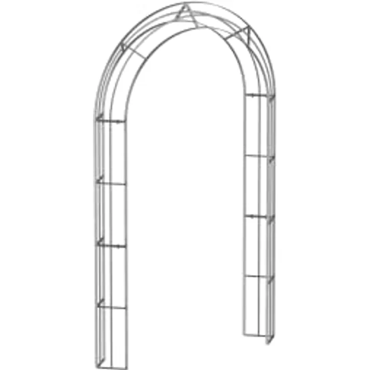 ELEO Rosenbogen Matera, 235 cm x 140 cm, feuerverzinkte Rankhilfe für Kletterpflanzen